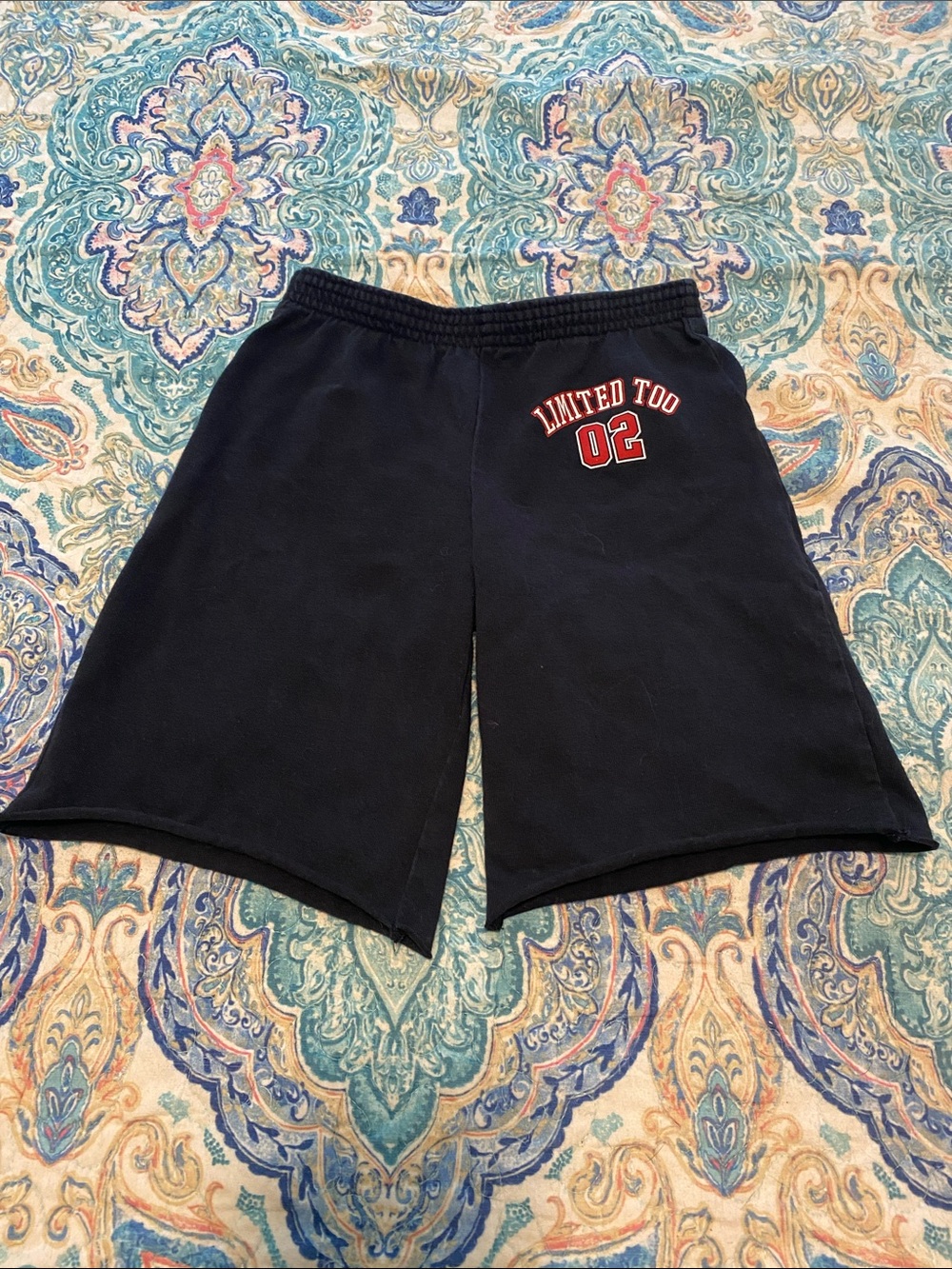Limited Too Black Athletic Shorts with Red '02' Accent